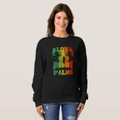 Sweatshirt Aloha Palms Tropical Island Tiki Party Hawaii (Devant entier)