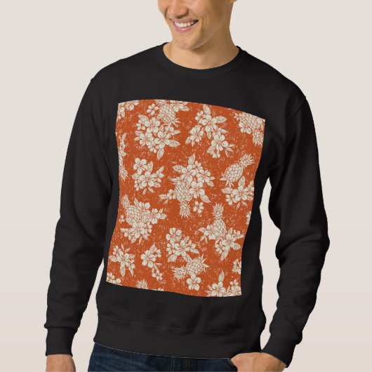 Sweatshirt Aloha Spirit : Hibiscus-Ananas Harmonie. (Devant)