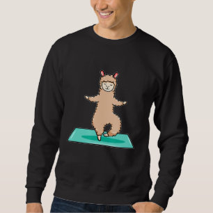 Sweatshirt Alpaca Llama Drama Yoga Médaille de la Paix pour l