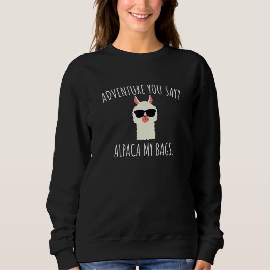 Sweatshirt Alpaca Mes Sacs Cute Alpaca Llama Tee (Devant)