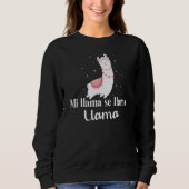 Sweatshirt Alpaca Phrase Ma Llama Est Appelée (Devant)