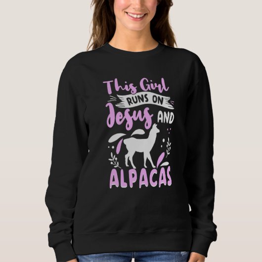 Sweatshirt Alpaca tenue pour Llama Vêtements femmes filles (Devant)