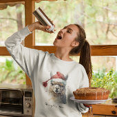 Sweatshirt Alpaga de Noël mignon, sur mesure