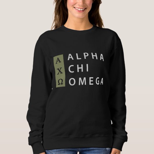 Sweatshirt Alpha Chi Omega | Logo Empilé (Devant)