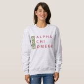 Sweatshirt Alpha Chi Omega | Logo Empilé (Devant entier)