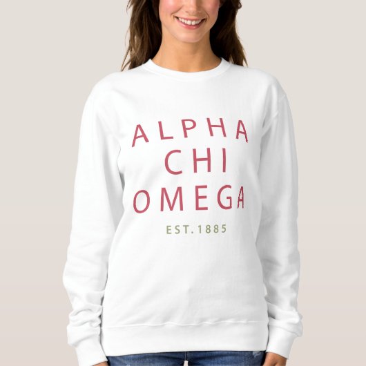 Sweatshirt Alpha est d'Omega | de Chi. 1885 (Devant)