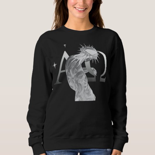 Sweatshirt Alpha Omega Jésus est roi Seek Royaume JoJo (Devant)