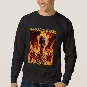 Sweatshirt Alpha Par Choice Drôle Cringe Dur Squelette Mème F