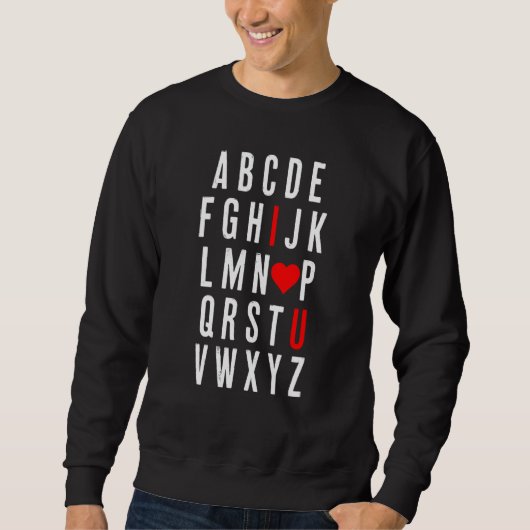 Sweatshirt Alphabet Abc I Love You Imprimé Professeur Valenti (Devant)