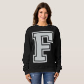 Sweatshirt Alphabet capital letter F matching family group ha (Devant entier)