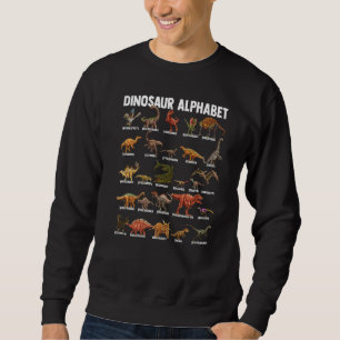 Sweatshirt Alphabet des dinosaures  Identification des types 