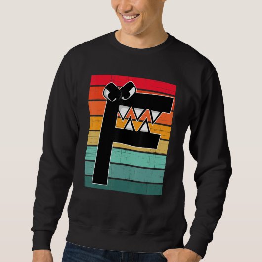 Sweatshirt Alphabet Lore f Costume Sunset Rétro pour Garçons (Devant)