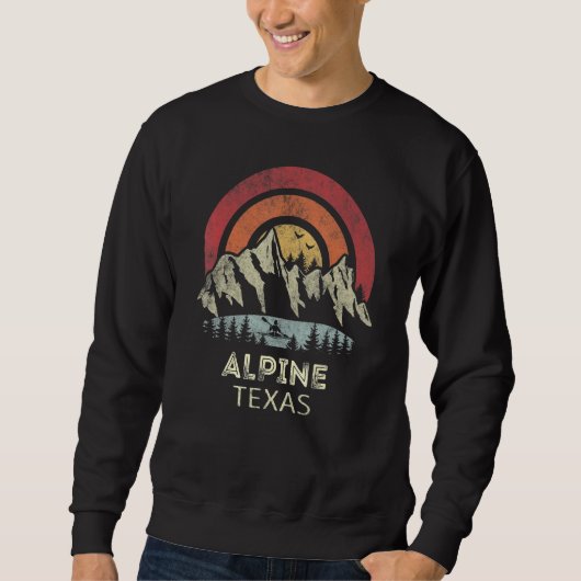 Sweatshirt Alpine Texas Mountain Sunset Sunrise Kayaking (Devant)