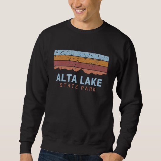 Sweatshirt Alta Lake State Park Washington Retro Cool (Devant)