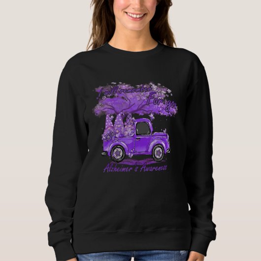 Sweatshirt Alzheimer Awareness Cute Gnome I Will Remember For (Devant)