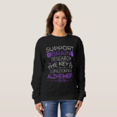 Sweatshirt Alzheimer Brain Injury Design Purple Alzheimers Aw (Devant entier)