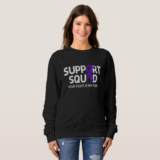 Sweatshirt Alzheimers Awareness Support Squad Alzheimers Awar (Devant entier)