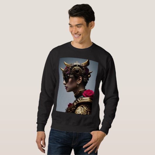 Sweatshirt Am I As Cool As I Look AI Portrait (Devant entier)