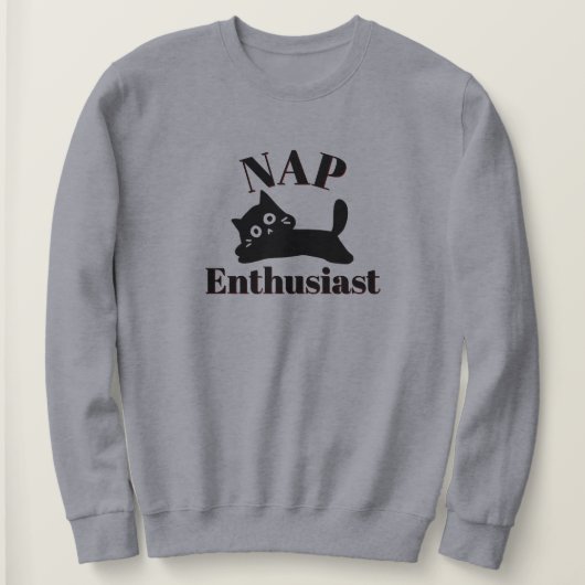 Sweatshirt Amateur du Nap de chat mignon (Design devant)