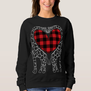 Sweatshirt Amateurs de girafe Buffalo de Noël Plaid Pajama An