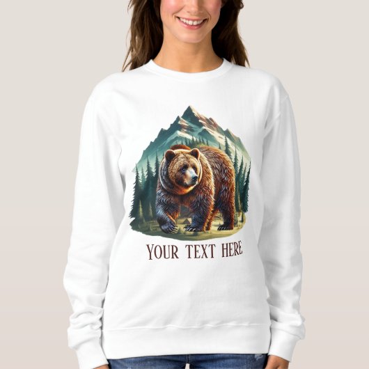 Sweatshirt Amateurs d'ours cool personnalisables (Devant)