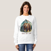 Sweatshirt Amateurs d'ours cool personnalisables (Devant entier)