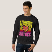 Sweatshirt Amazing Mother Cute Sunset Hearts Mother s Day Ret (Devant entier)