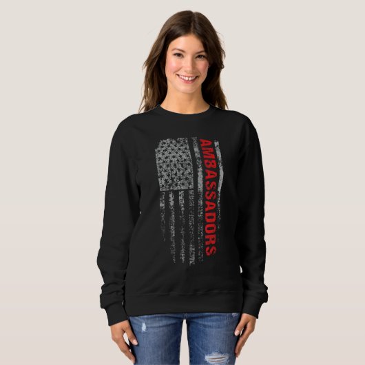 Sweatshirt Ambassadors USA Flag Profession Ambassadors Job Ti (Devant entier)