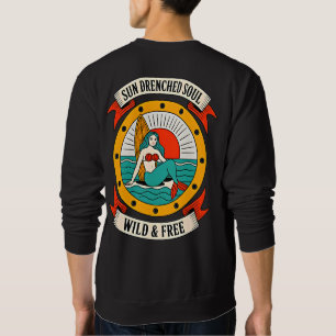 Sweatshirt Âme de Sirène Baignée de Soleil Art Océanique Sa