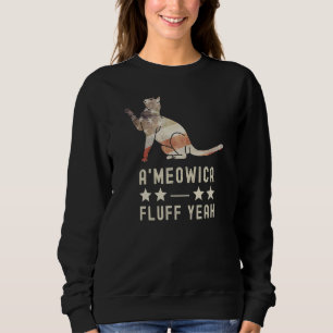 Sweatshirt Ameowica Fluff Ouais 4 juillet Chat Patriotique Us