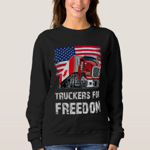 Sweatshirt America & Canada Freedom Convoy 2022 Trucker Vinta