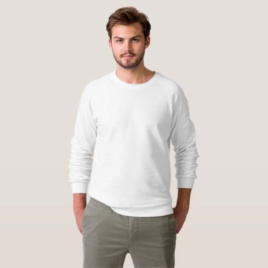 Sweat raglan pour hommes, Blanc