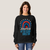 Sweatshirt American After School Director Rainbow Usa Flag 4t (Devant entier)