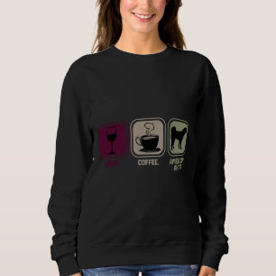 Sweatshirt American Akita Dog Wine Café