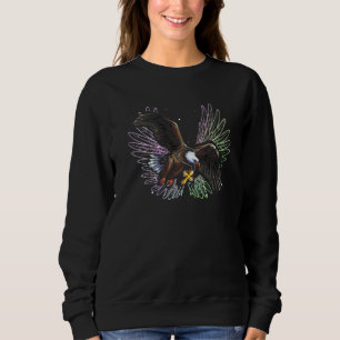Sweatshirt American Bald Eagle Angel Wing Christian Faith Spi