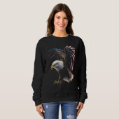 Sweatshirt American Bald Eagle Eyes Flag Country 8 (Devant entier)