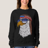 Sweatshirt American Bald Eagle Mullet 4 juillet Funny USA P (Devant)