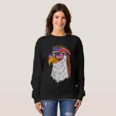 Sweatshirt American Bald Eagle Mullet 4 juillet Patriot améri (Devant entier)