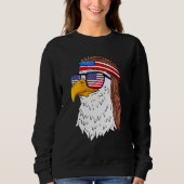 Sweatshirt American Bald Eagle Mullet 4 juillet Patriot améri (Devant)