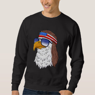Sweatshirt American Bald Eagle Mullet 4 juillet Usa Patrio