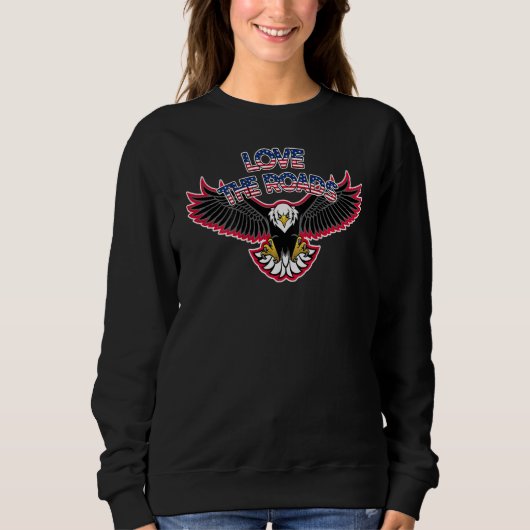 Sweatshirt American Biker Vie Motorcycle Original Eagl (Devant)