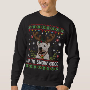 Sweatshirt American Bulldog Reindeer laide pull de Noël