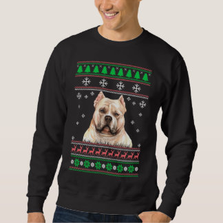 Sweatshirt American Bully Amoureux des chiens Ugly Christmas 