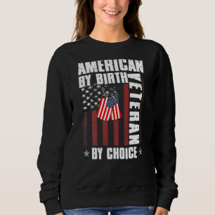 Sweatshirt American By Birth Vétérinaire Par Choix Drapeau Su