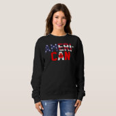 Sweatshirt American Canadian Flag apparel America Canada Patr (Devant entier)