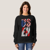 Sweatshirt American Canadian Pride Maple Leaf Useh Usa Flag C (Devant entier)