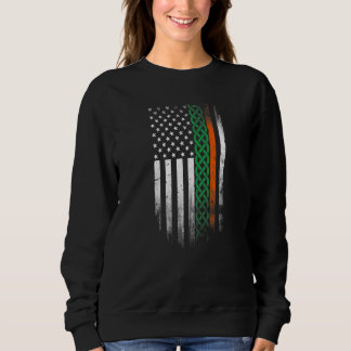 Sweatshirt American Celtic knot Stripes flag Irish Patrick's