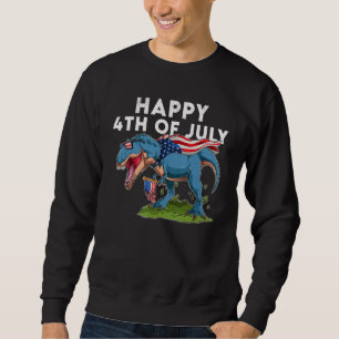Sweatshirt American Dinosaur Happy 4 juillet Boys Amerisaur