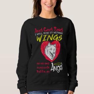 Sweatshirt American Eskimo Angel sans ailes animal de compagn