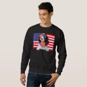 Sweatshirt American Flag 4th Of July English Springer Spaniel (Devant entier)